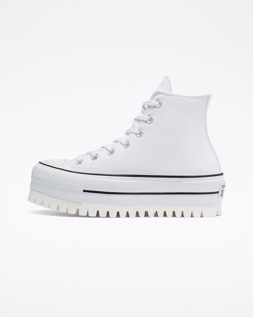 Pantofi Platforma Dama Converse Chuck Taylor All Star Trek Inalti Albi | RO LTCXO045